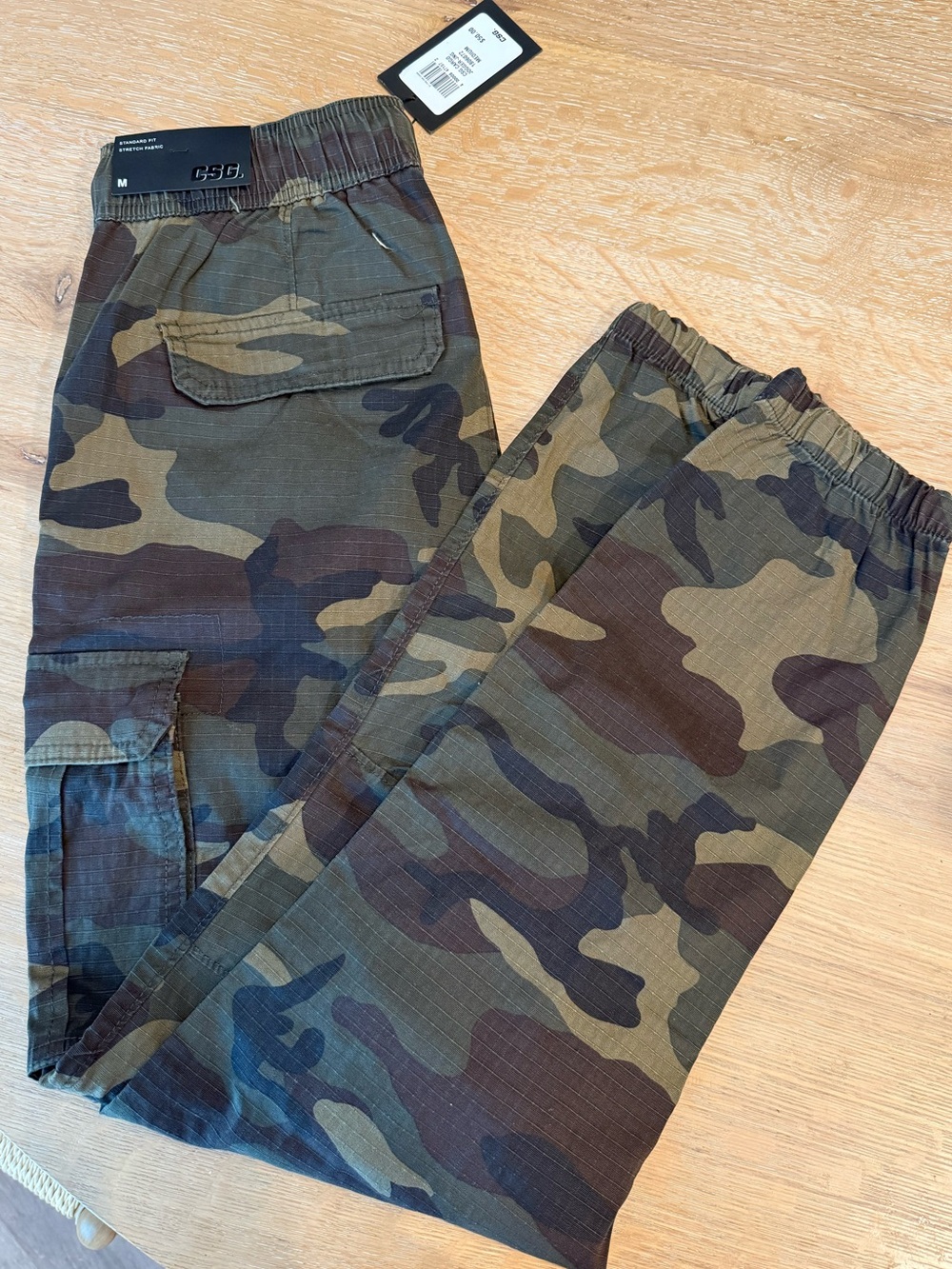 NWT CSG Men’s Cargo Jogger Pants Size Medium Camouflage Tactical Streetwear